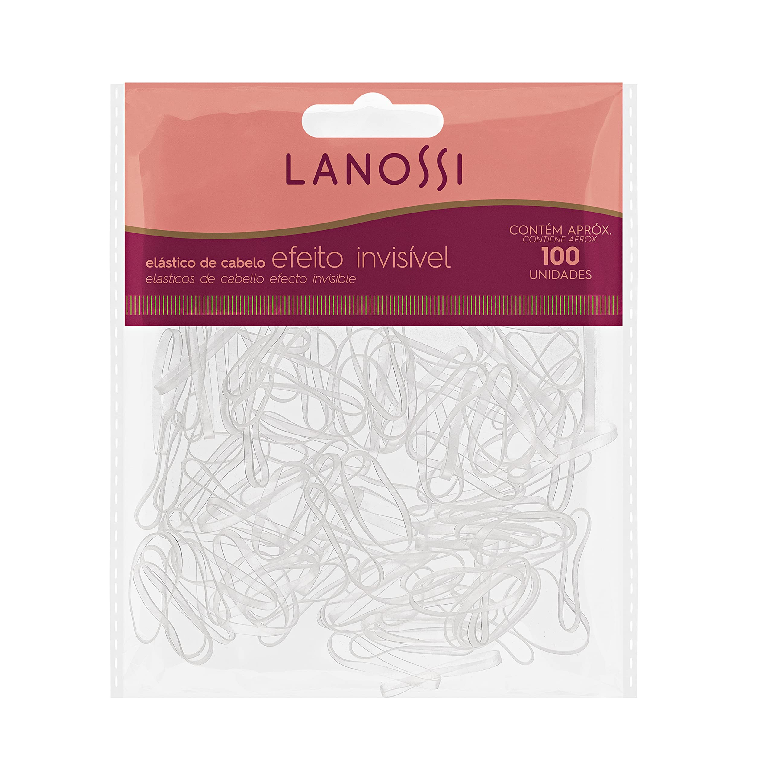 Lanossi Beauty & Care Elásticos De Cabelo Invisíveis - 100 Unidades Transparente Transparente | Amazon (BR)