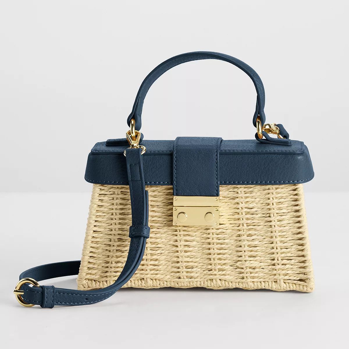 LC Lauren Conrad Wicker Top Handle Bag | Kohl's