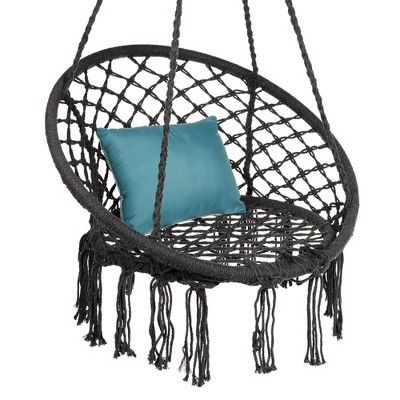 Best Choice Products Handwoven Cotton Macramé Hammock Hanging Chair Swing for Indoor & Outdoor U... | Target