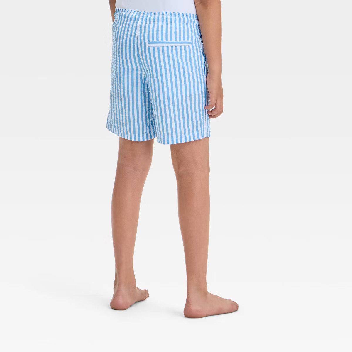 Boys' Striped Seersucker Swim Shorts - Cat & Jack™ Blue | Target
