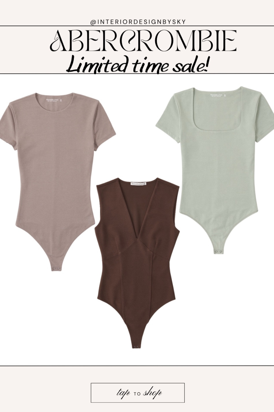 Abercrombie & Fitch bodysuits up to 15% off!!! Sale ends soon! 

#LTKSeasonal #LTKsalealert #LTKFind