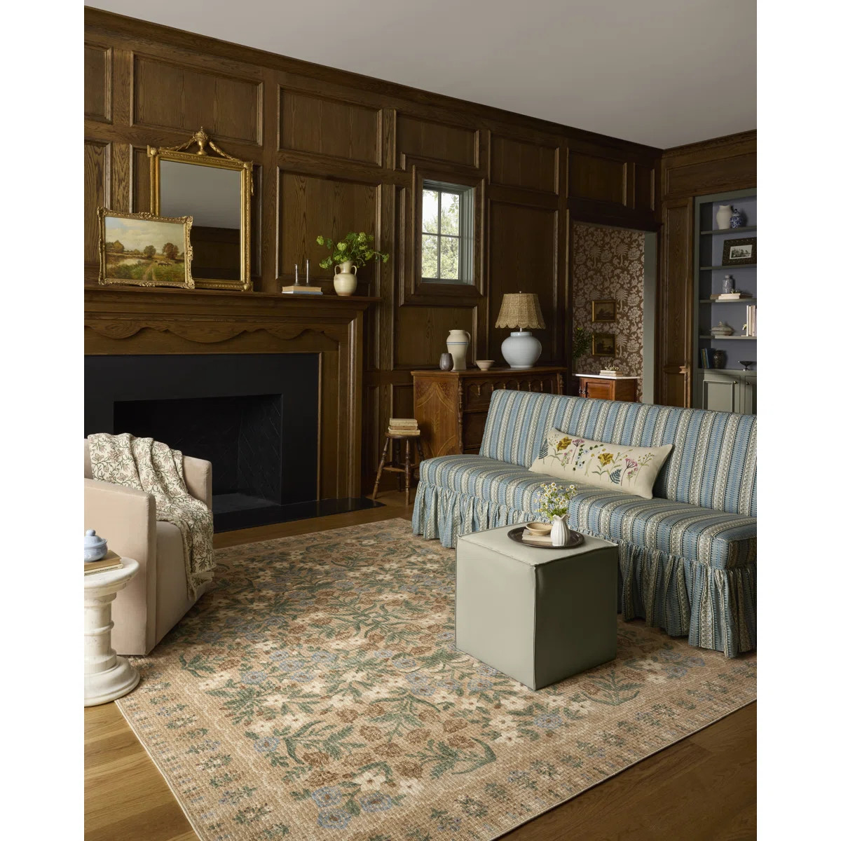 Rifle Paper Company x Loloi Orchard Sand / Multi Machine Washable Area Rug | Wayfair North America