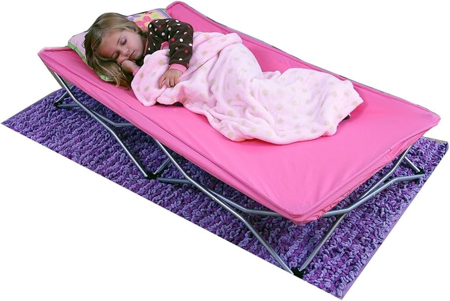 Regalo My Cot Portable Toddler Bed, Includes Fitted Sheet, Pink | Amazon (US)