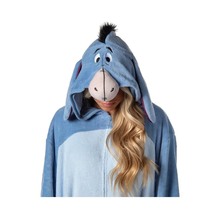 Winnie-the-Pooh Eeyore Women's Costume Union Suit One Piece Pajama Outfit (S/M) | Walmart (US)