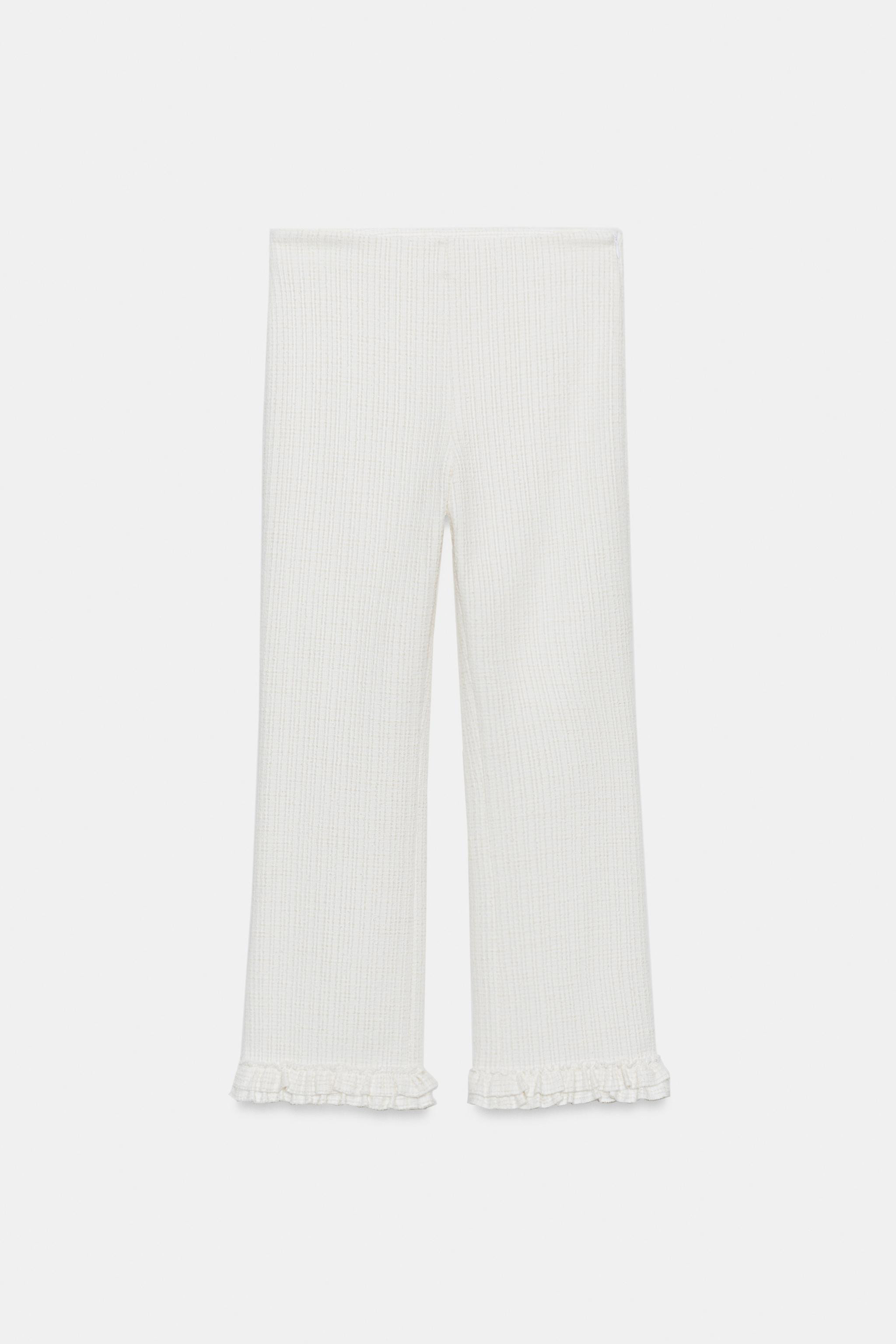 MINI FLARE TROUSERS WITH RUFFLES | Zara UK