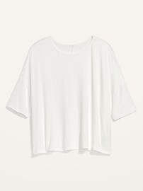 Short-Sleeve Luxe Oversized Cropped T-Shirt for Women | Old Navy (US)