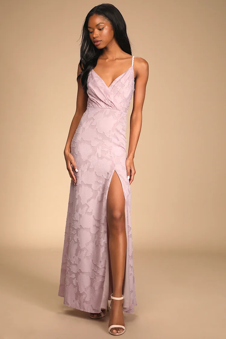 Cue the Romance Pastel Pink Floral Burnout Maxi Dress | Lulus (US)