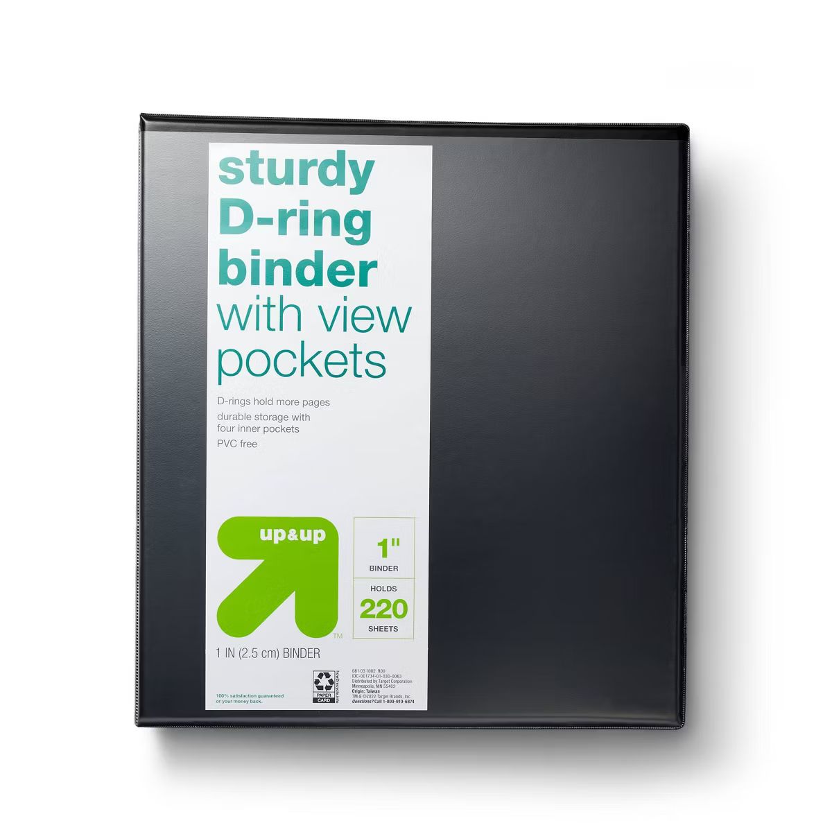 1" 3 Ring Binder Clear View White - up&up™ | Target