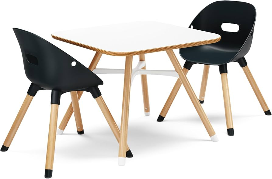 Lalo The Play Kit, Wood Toddler Table and 2 Chairs Set, Easy to Clean | Amazon (US)