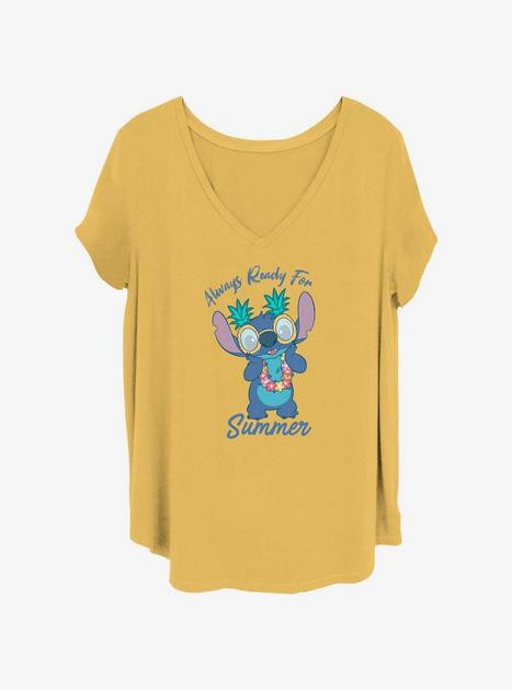 Disney Lilo & Stitch Always Ready For Summer Womens T-Shirt Plus Size | BoxLunch