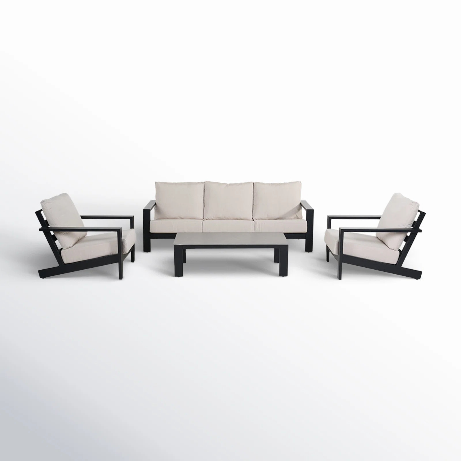 Unwind in style with this modern 4-piece outdoor seating set, perfect for hosting or relaxing. Th... | AllModern