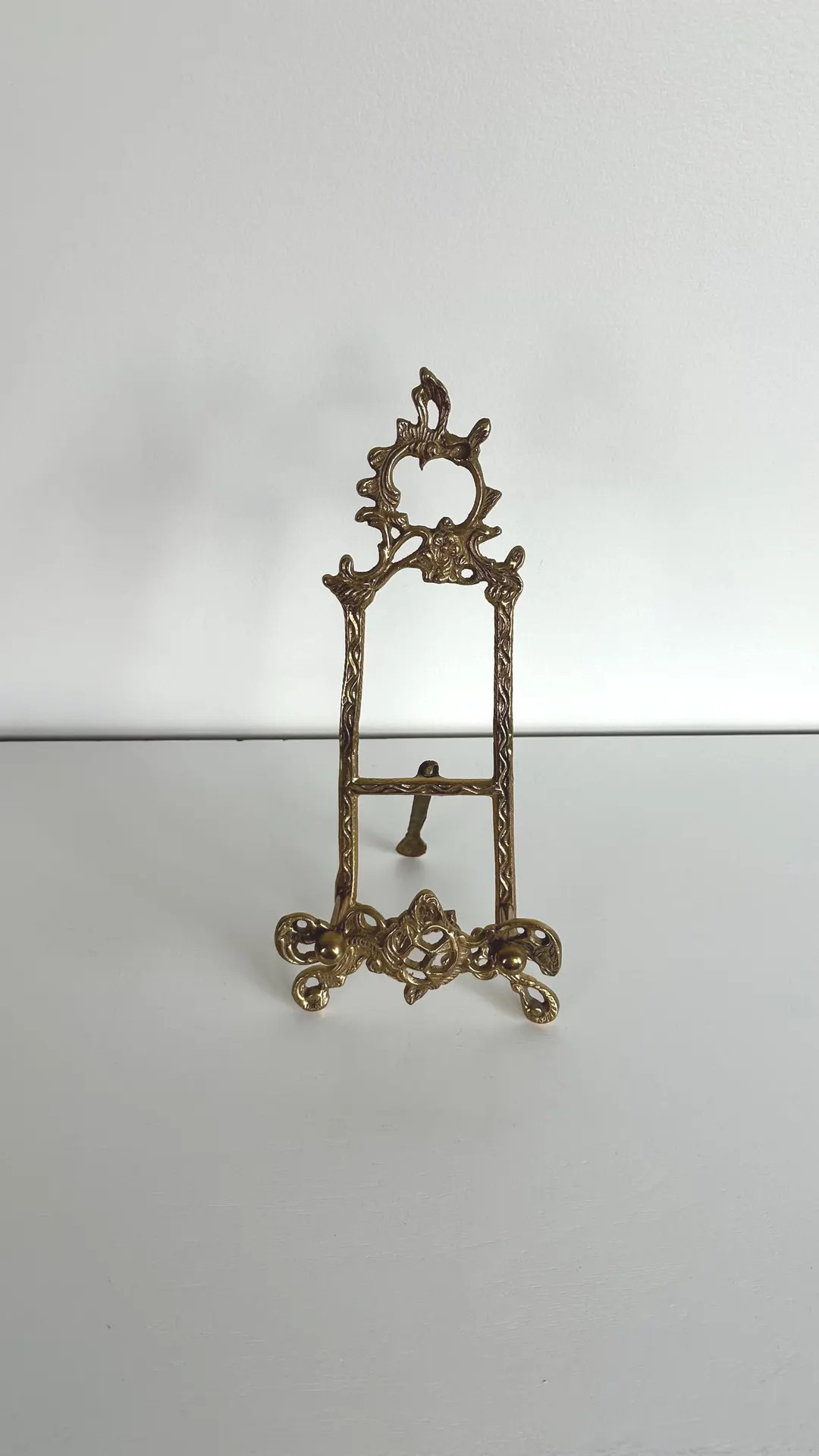 Vintage Brass Ornate Easel Display Stand - Etsy | Etsy (US)