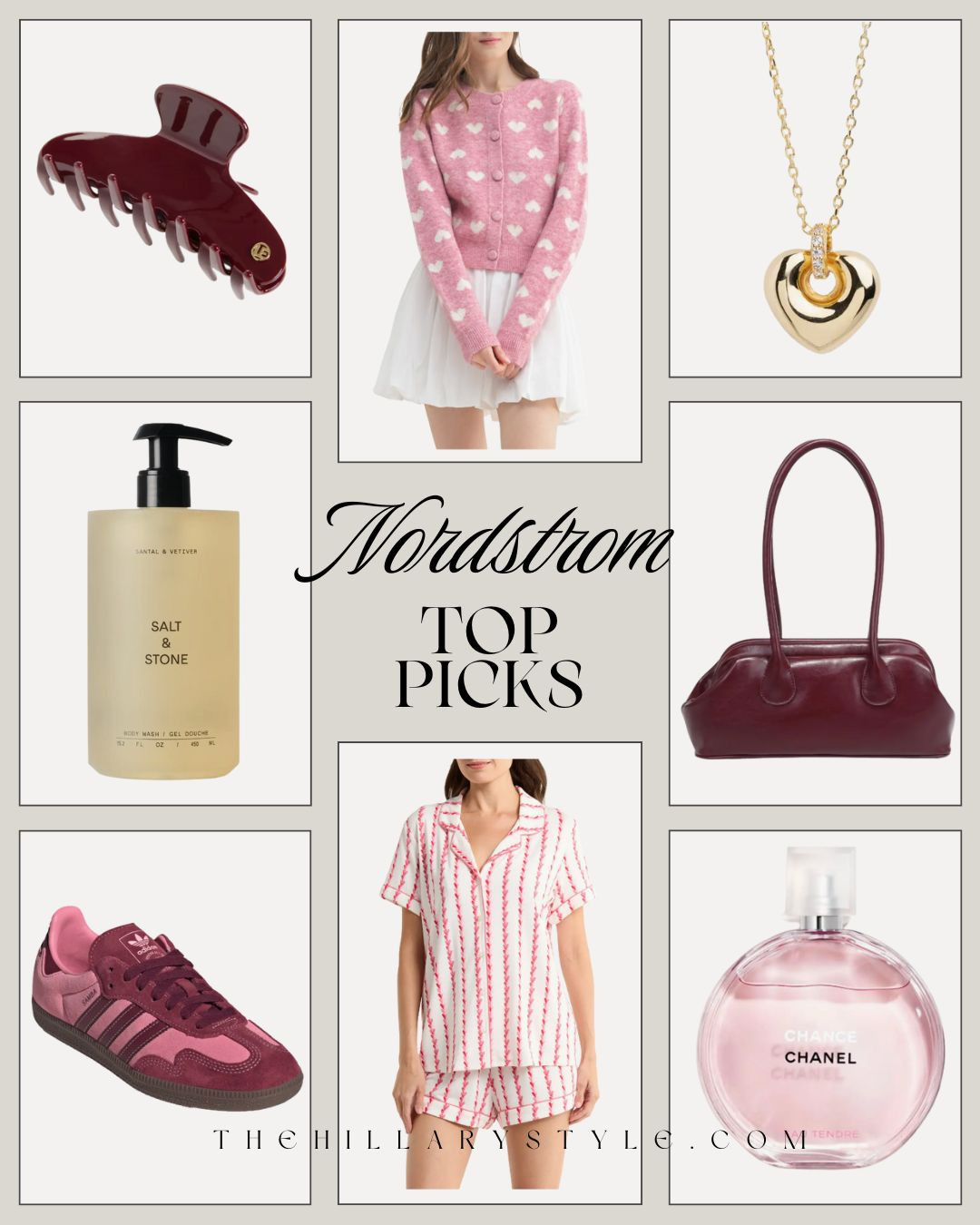 Nordstrom Valentine’s Day Gift Guide: The Luxe List

The Valentine’s Day shop at Nordstrom is officially open, and the aesthetic is everything! 💌 From burgundy accessories to the perfect heart-print cardigan, I’ve curated the ultimate Nordstrom top picks for your wish list. This year, we are seeing a major trend toward cherry red and oxblood tones, especially in viral pieces like the Adidas Sambas and sleek shoulder bags. Whether you’re looking for a signature scent like Chanel Chance, elevated Salt & Stone body care, or cozy heart-print pajamas for a Galentine's sleepover, Nordstrom has the most aesthetic gift ideas for 2026. These pieces are high-quality, timeless, and perfectly fit the clean girl aesthetic we all love. Grab these before they sell out!

#TheHillaryStyle #NordstromFinds #ValentinesDay2026 #GiftGuideForHer #NordstromHaul #CleanGirlAesthetic #GalentinesDay #BurgundyAesthetic #ChanelChance #AdidasSamba #HeartPrint #LuxuryGifts #PinterestFashion #LTKgiftguide #NordstromStyle #AestheticGifts 

 

#LTKmomlife #LTKselfcare #LTKSeasonal