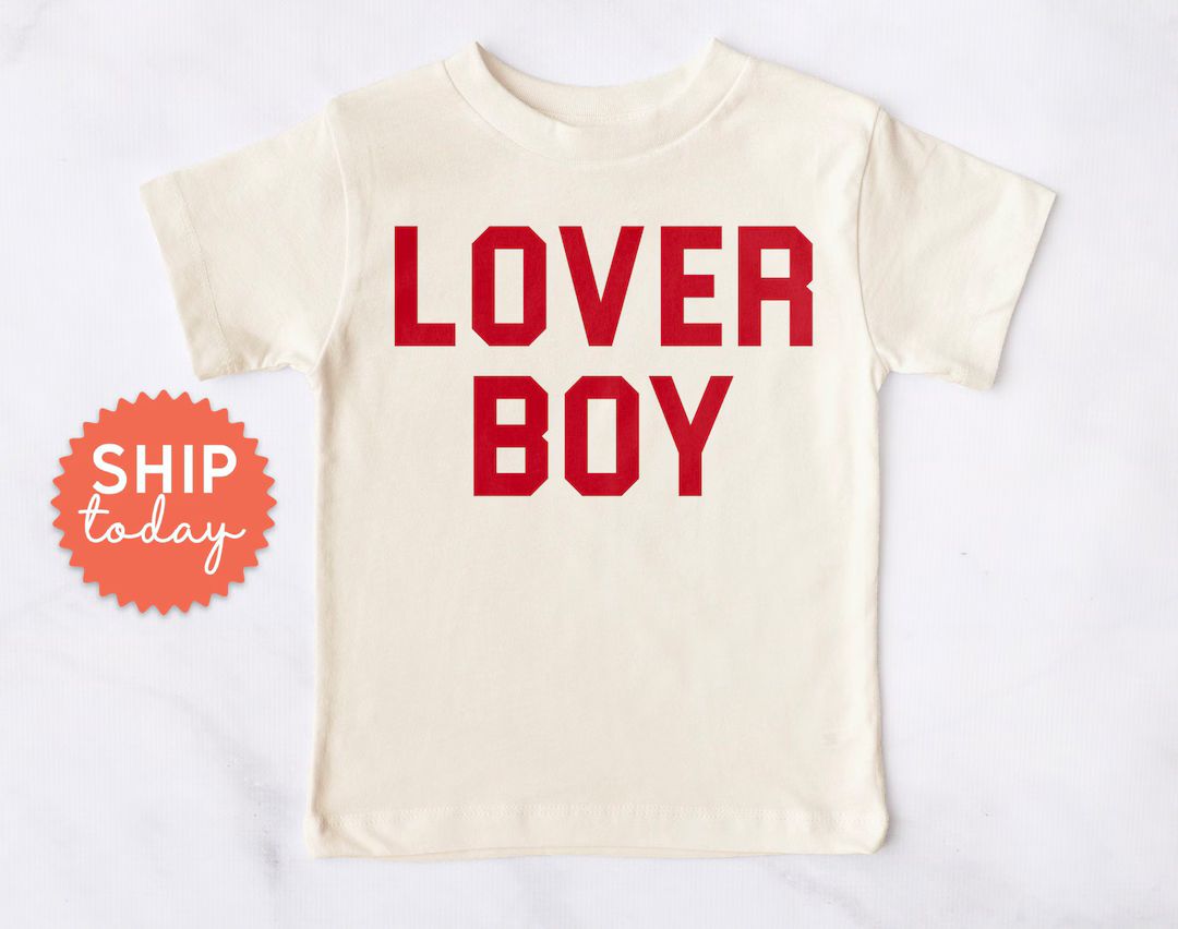 Lover Boy Toddler Shirt, Toddler Boy Valentine T-shirt, Kids Vday Gift, Holiday Toddler Tees, BC-... | Etsy (US)