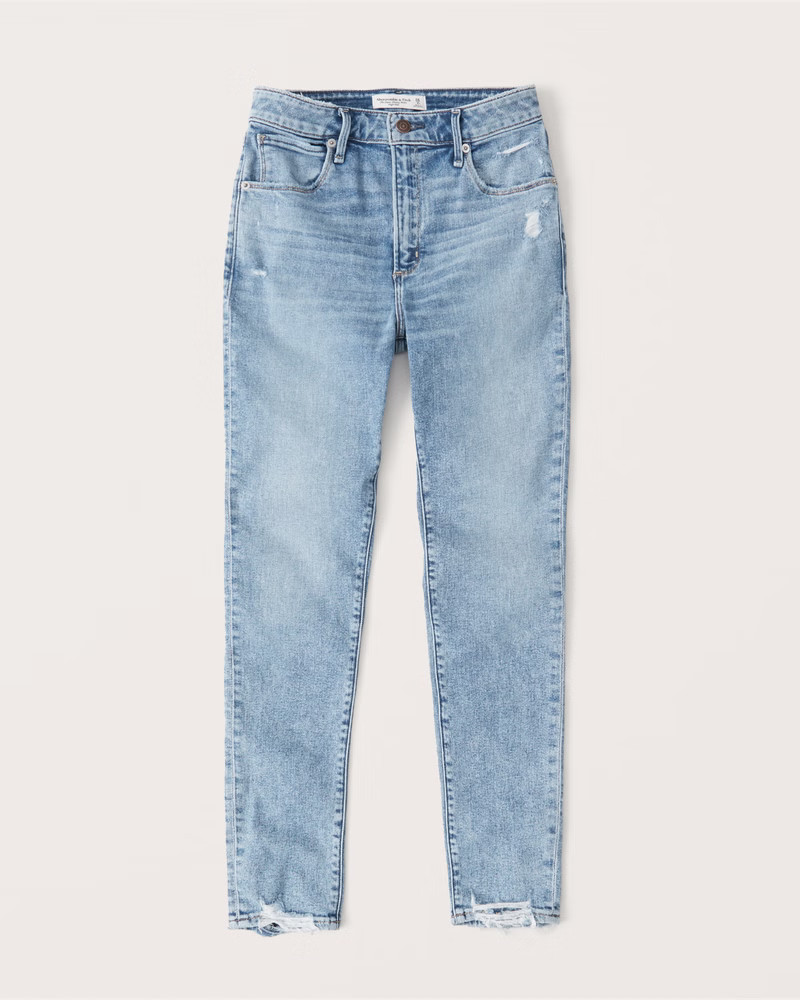High Rise Super Skinny Ankle Jeans | Abercrombie & Fitch (US)