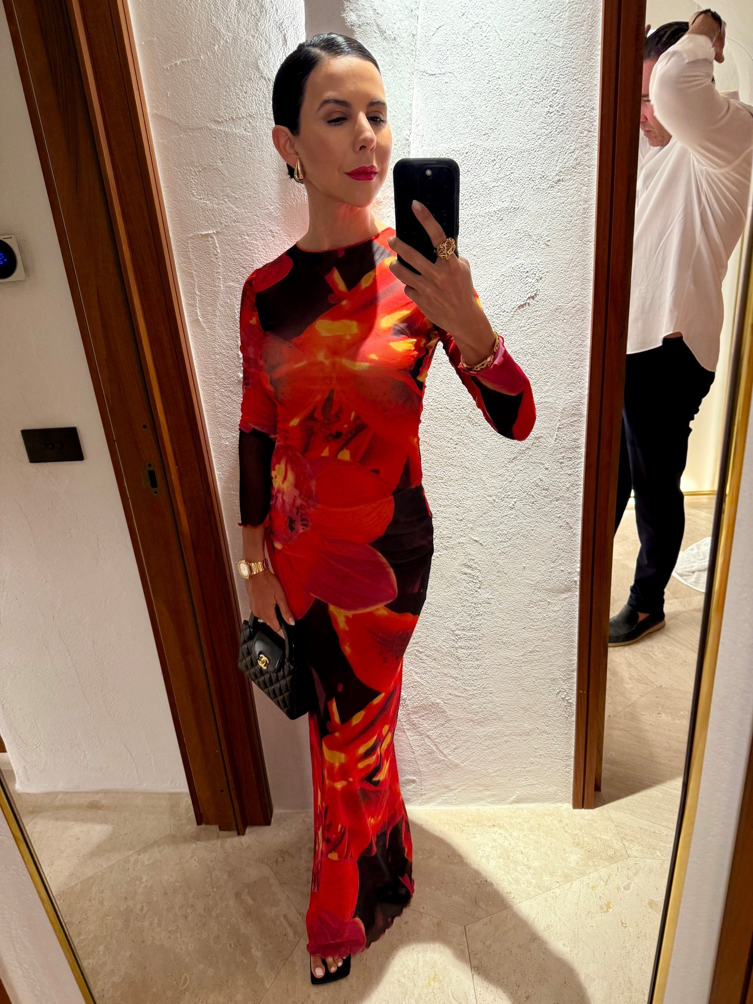 I wear this dress as a cover up and a dress with nude Skims underwear underneath. 