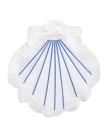 Set Of Four Linen Coquilles Placemats | Cotton | Marshalls