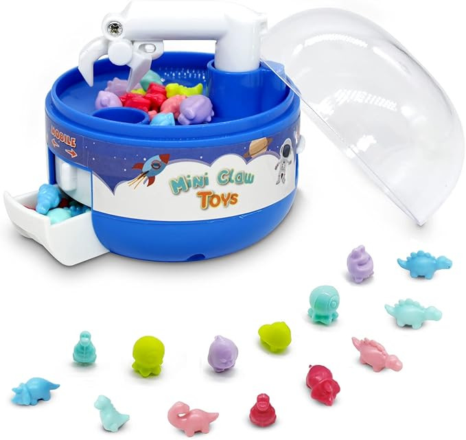 Mini Claw Machine with 16 Tiny Space Mini Figures Grabber Claw Machine Prizes Toy Grabber Mini Ar... | Amazon (US)