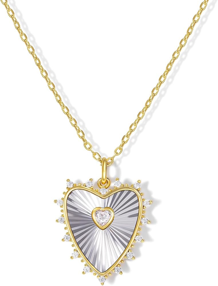KELORIS PATH Heart Birthstone Necklace for Women Gold Love Pendant Dainty Birthday Mother's Day V... | Amazon (US)