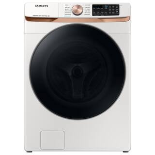 Samsung 5 cu. ft. Extra Large Capacity Smart Front Load Washer in Ivory White with Super Speed Wa... | The Home Depot