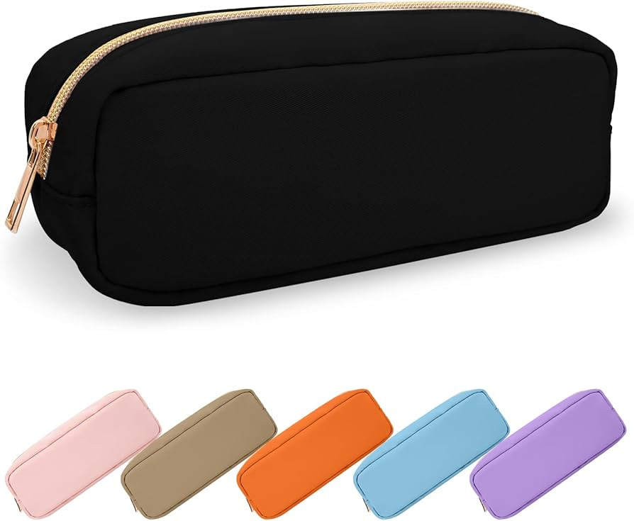 Waterproof Small Pencil Case Makeup Bag for Purse,Cute Pencil Pouch Preppy Nylon Makeup Brush Hol... | Amazon (US)