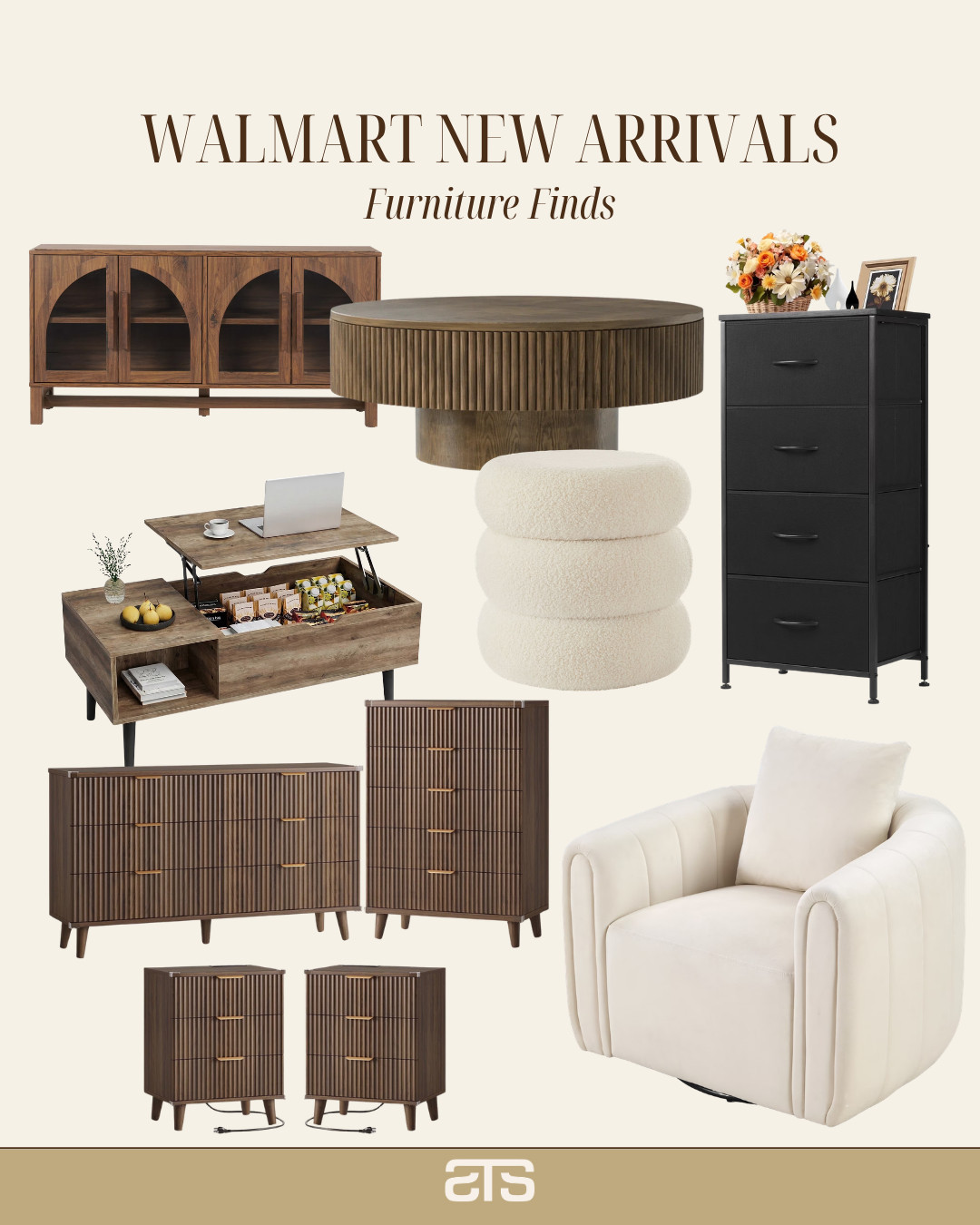 Walmart keeps surprising me with these new furniture finds. From fluted wood pieces to cozy accent seating, these look so much more expensive than they are. If you're giving your home a designer-inspired refresh without the designer price tag, these are worth grabbing!

#WalmartFinds #FurnitureFinds #HomeDecor #AffordableHomeDecor #NeutralHome #ModernHome #LTKHome #HomeInspo 

 #LTKU #LTKHome