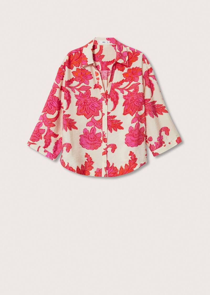 Floral-print flowy blouse | MANGO (US)