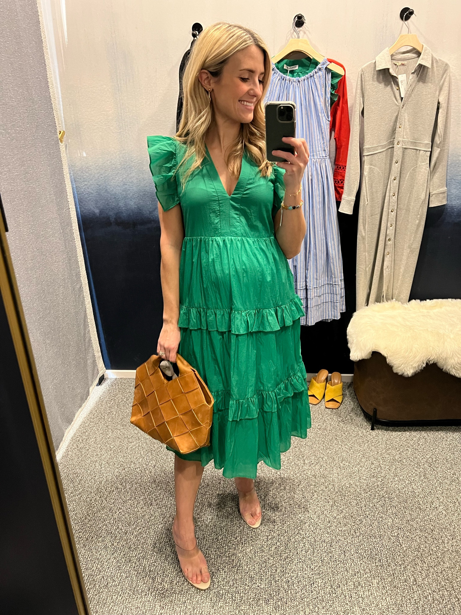 A splash of green for our upcoming cruise 💚🏝️  LOVE THIS DRESS. Wearing my usual size and my bump still fits comfortably with lots of room to grow. Took it home 😍👏🏻 

#LTKFind #LTKtravel #LTKstyletip
