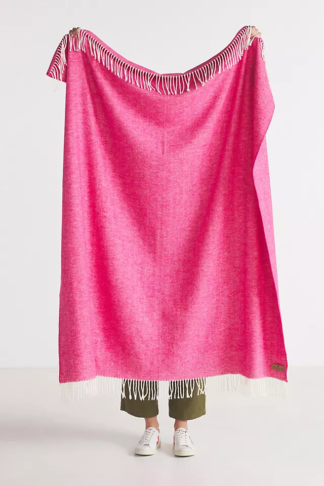 Solid Herringbone Throw Blanket | Anthropologie (US)