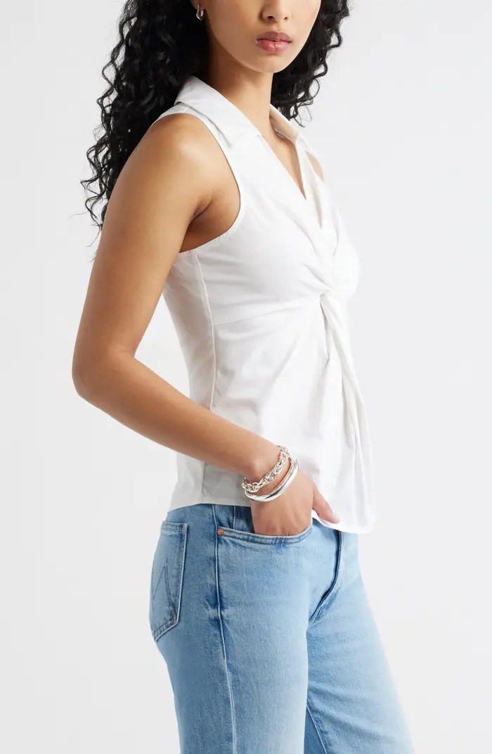 Twist Front Poplin Top | Nordstrom