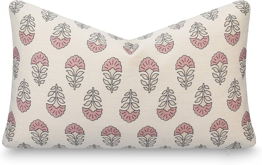 Crumbs Home Modern Farmhouse California Casual Indoor Outdoor Lumbar Pillow Cover, 12"x20" Water ... | Amazon (US)