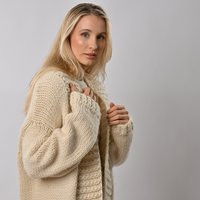 Long Cardigan Knitting Kit. Easy Oversized Cardi Knit Beginners Knitting Pattern By Wool Couture | Etsy (US)