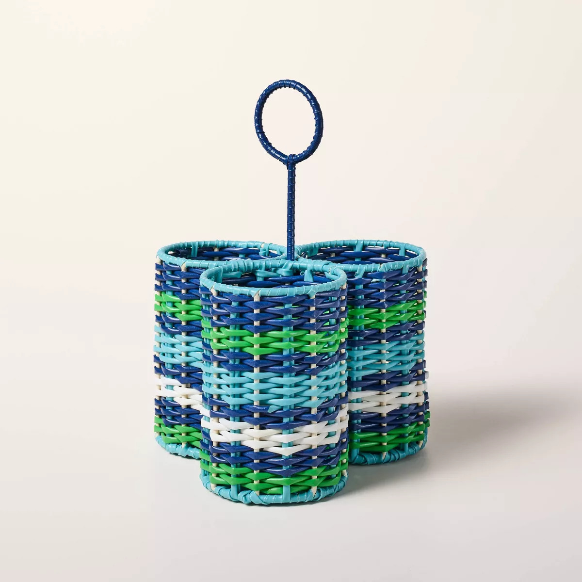 Woven Striped Utensil Holder Caddy Green/Blue - kate spade new york x Target | Target