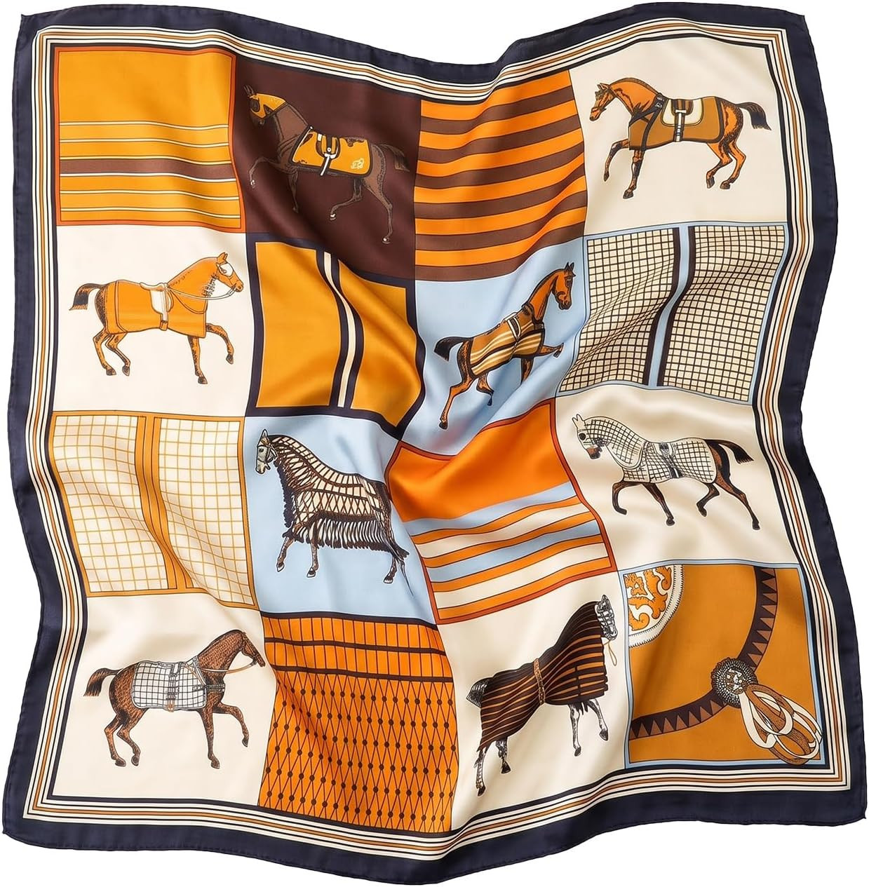 GoldenLife Silk Scarf for Women - 27.5" Square Satin Head Scarf, Silk Feeling Hair Bandanas, Neck Scarves & Hair Scarves | Amazon (US)