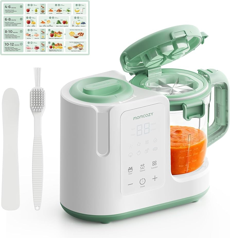 Momcozy AutoMeal Baby Food Maker – One-Step Auto Steam & Blend Food Processor, 15oz Large Cup &... | Amazon (US)