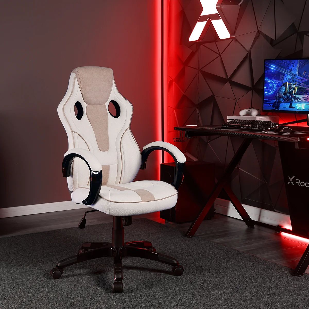 X Rocker Maverick PC Gaming Chair, Cream | Walmart (US)