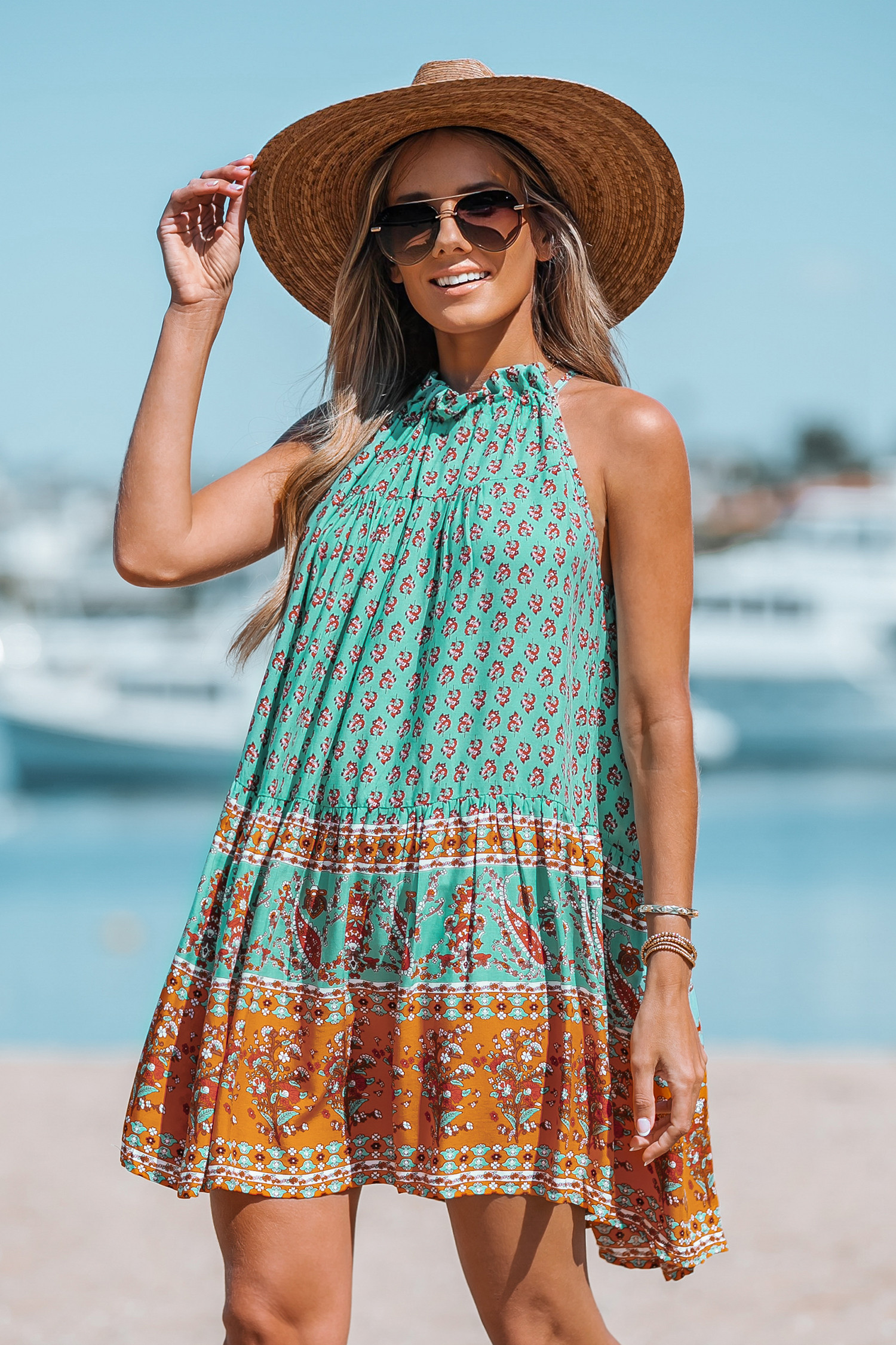 Paisley Floral Print Mini Dress | Cupshe US