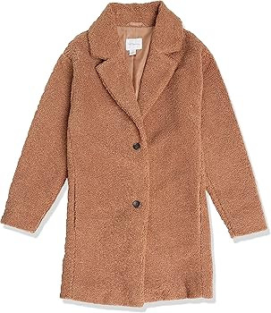 Daily Ritual Women's Teddy Bear Fleece Oversized-Fit Lapel Coat | Amazon (US)
