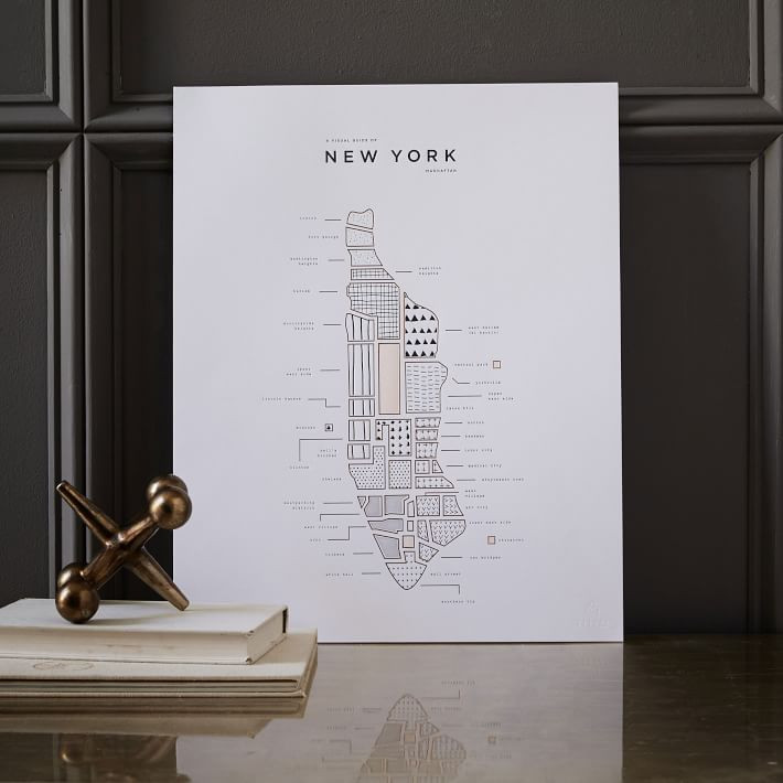 42 Pressed Unframed Maps by Jackie Robinson | West Elm (US)