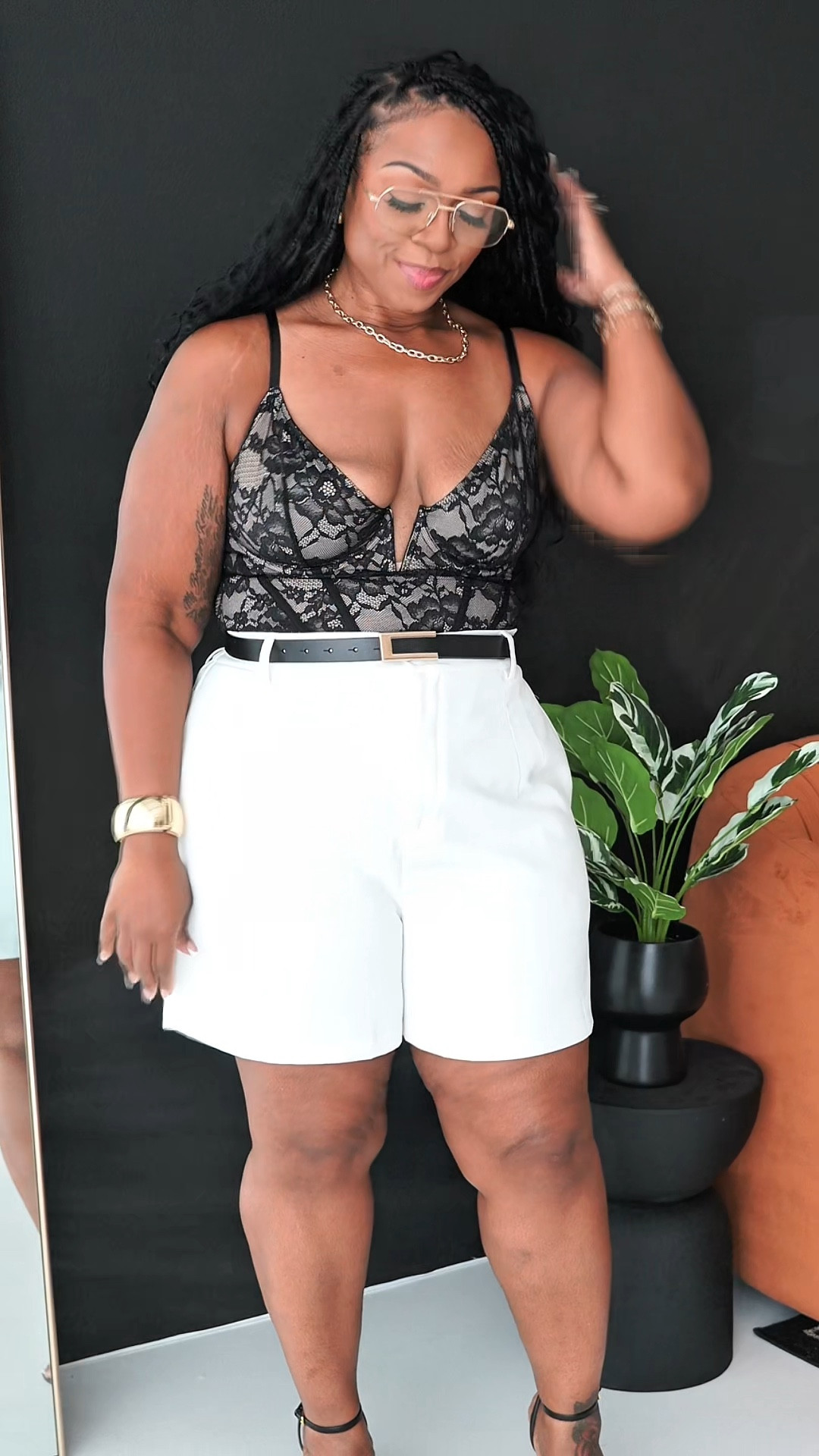 This bodysuit + shorts for a look that’s perfect for date night or girls night out. 🖤🤍 #LTKWatchNow

lace bodysuit, white shorts, Bermuda shorts 

#LTKOver40 #LTKMidsize #LTKPetite
