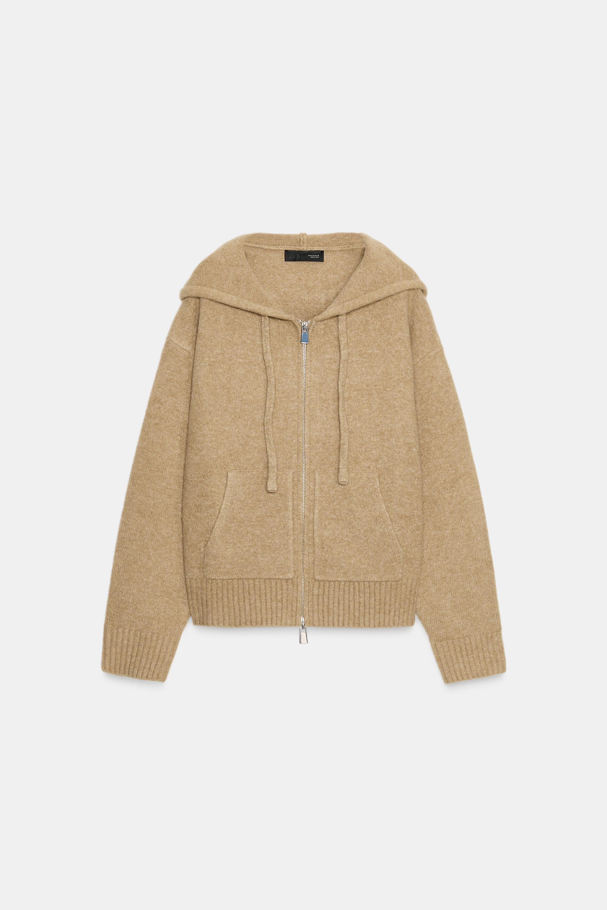 KNIT hoodie SWEATSHIRT | Zara US