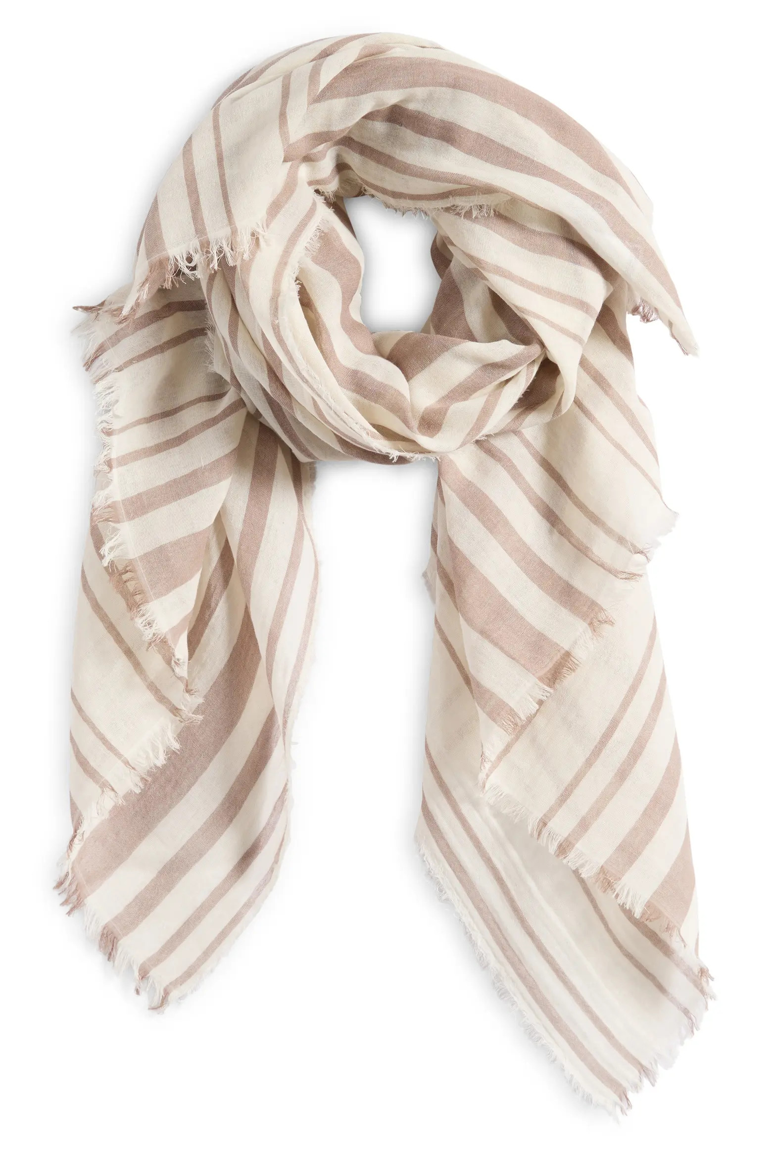Variegated Stripe Cotton Fringe Scarf (Women) | Nordstromrack | Nordstrom Rack