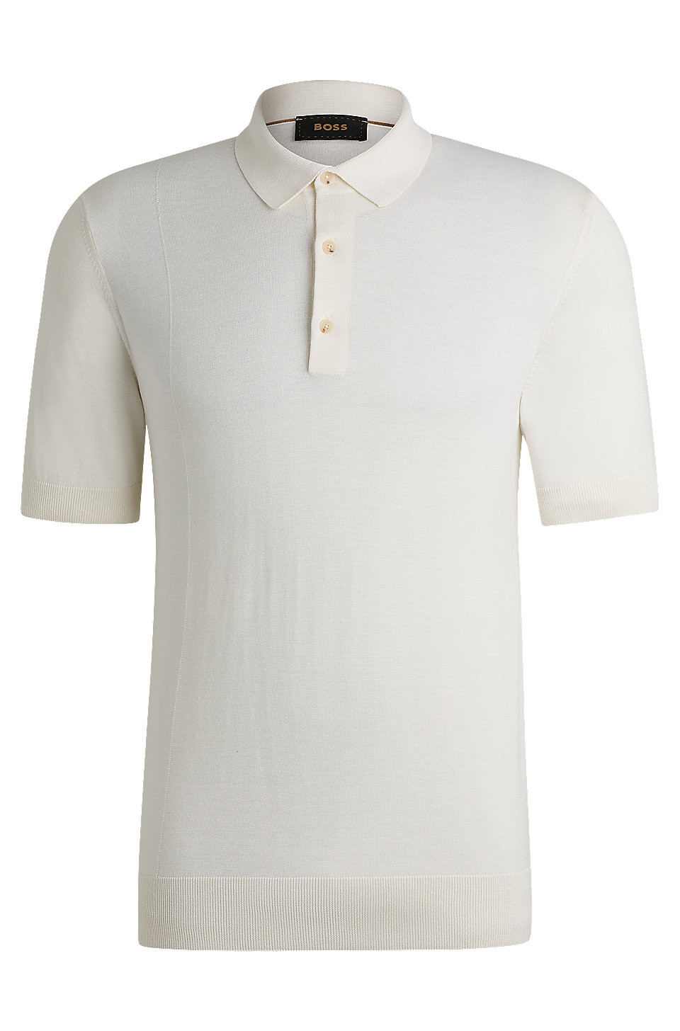 Polo-collar regular-fit sweater in silk and cotton | Hugo Boss (US)