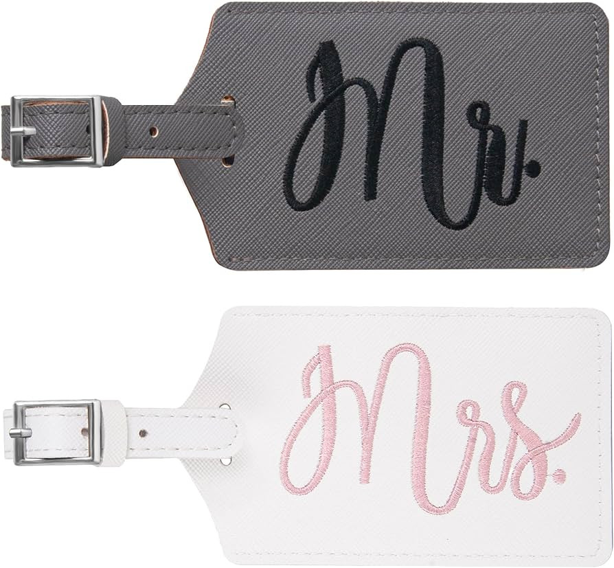 Chelmon Mr and Mrs Tags for Couples, Bride Groom Honeymoon Travel Gifts | Amazon (US)