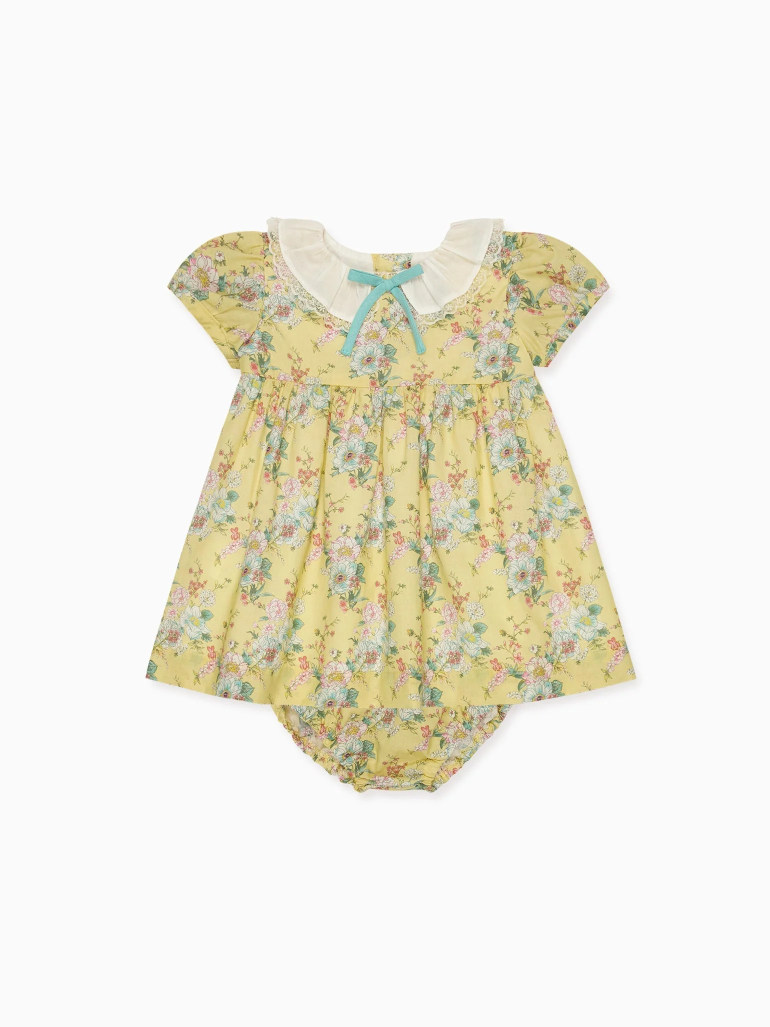Yellow Floral Willow Baby Girl Set | La Coqueta (US)