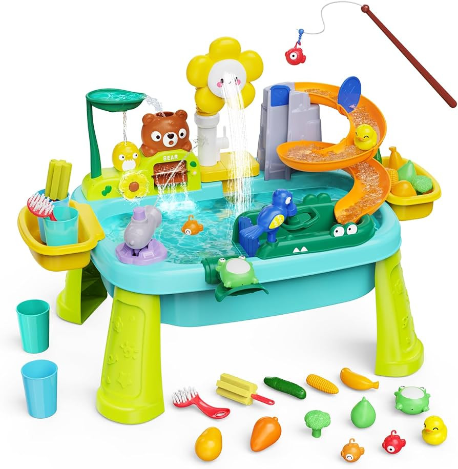 Water Table for Toddlers 1-3 with Electric Water Pump, Sand and Water Table for Kids Ages 4-8,Pla... | Amazon (US)