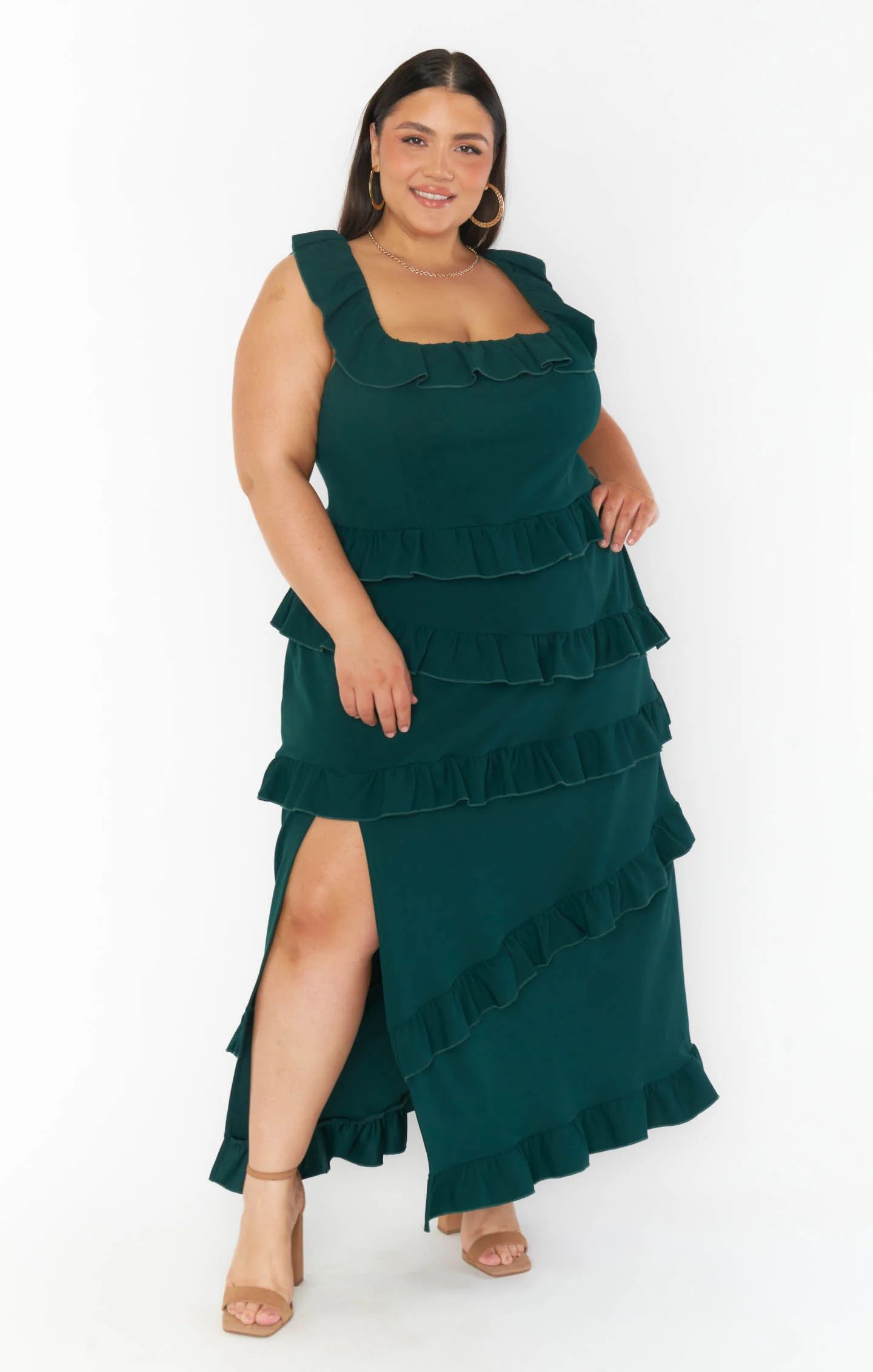 Greta Dress ~ Emerald Stretch | Show Me Your Mumu