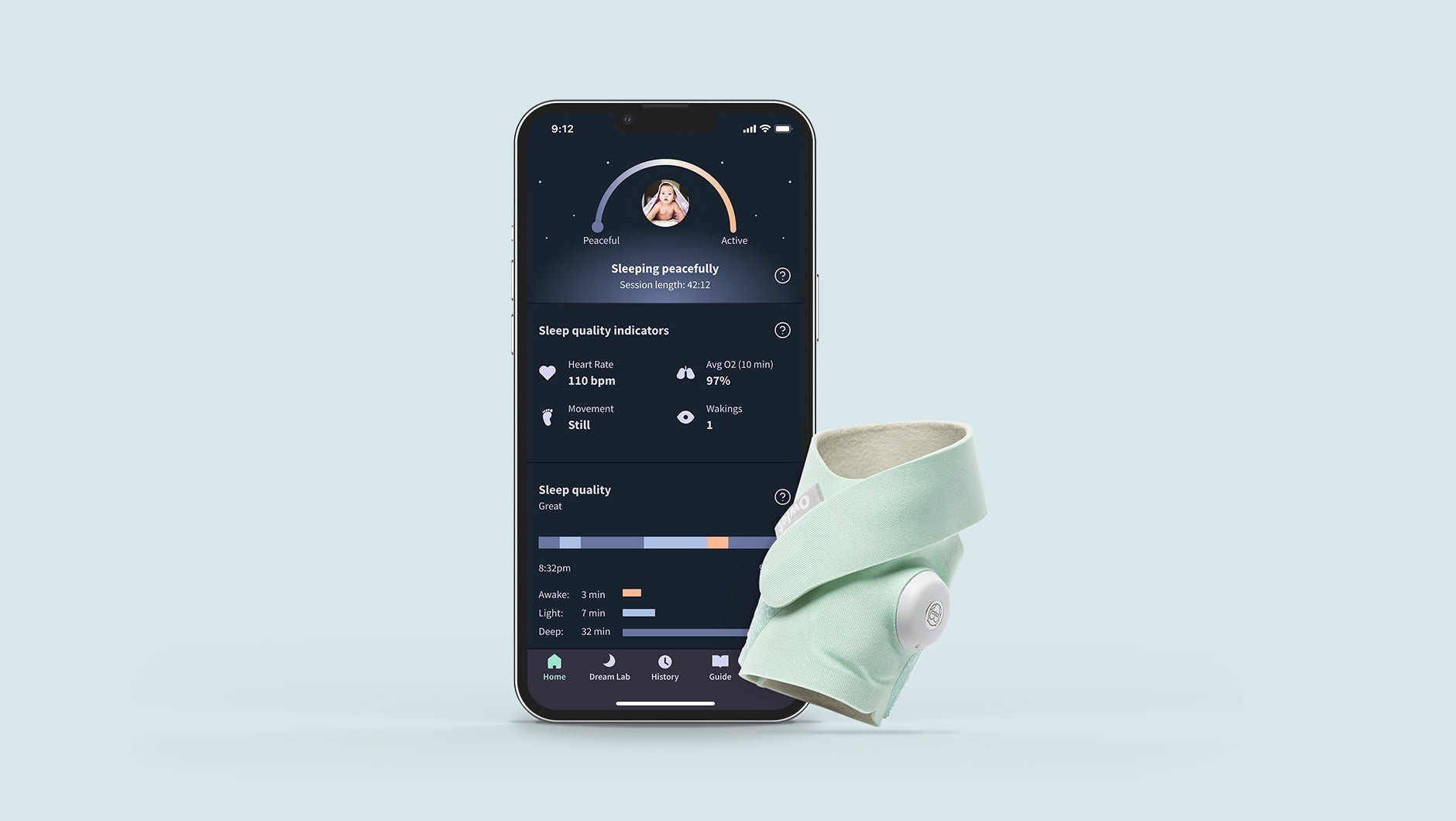 Shop Owlet Dream Sock- Baby Monitor for Better Sleep | Owlet