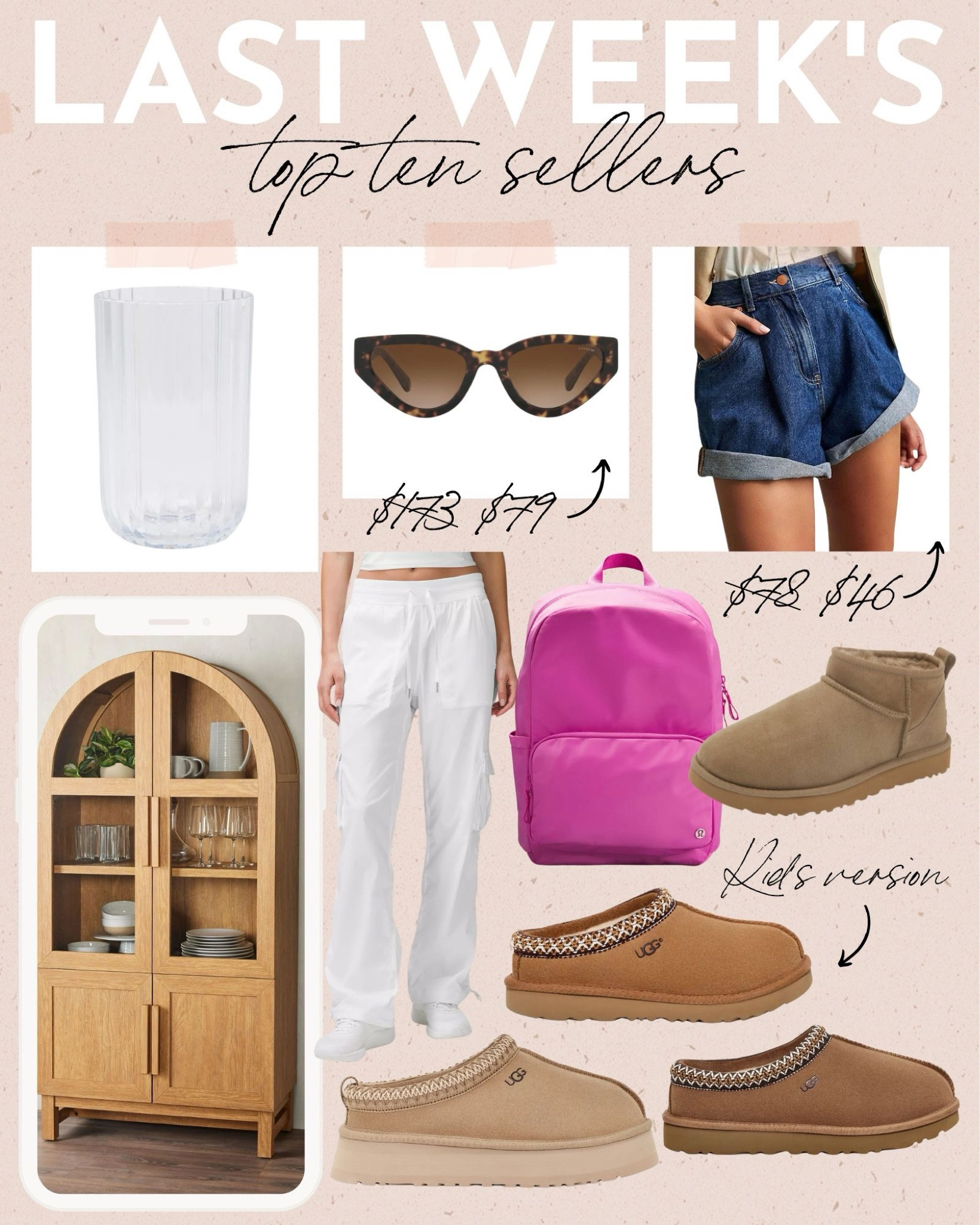 Last Week’s Top 10 Sellers✨

ugg boots, ugg slippers, fall boots, walmart home, target home, denim shorts, designer sunglasses, lululemon backpack, lululemon joggers, cargo joggers, back to school