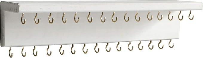 SANY DAYO HOME Jewelry Organizer with 30 Hooks and Cosmetics Shelf, 15 x 3 x 4 inches Wall Mounte... | Amazon (US)